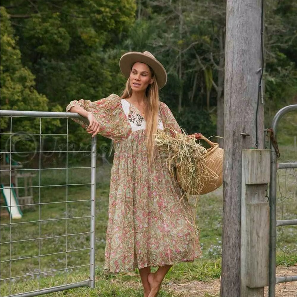 Daughters of India Floral Maxi Dress - Picture 3 of 7